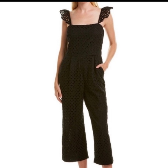J. Crew Pants & Jumpsuits J Crew Black Eyelet Jumpsuit Poshmark